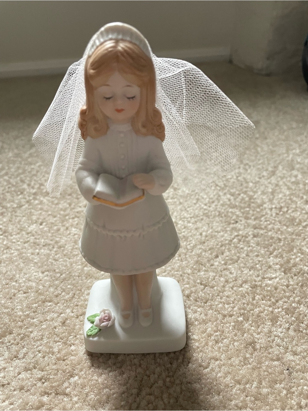 Enesco First Communion Girl Figurine with Veil